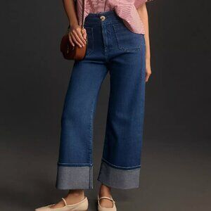 Anthropologie | Maeve Colette Cuffed High-Rise Wide-Leg Jeans | Size 31